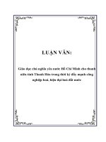 Giáo dục chủ nghĩa yêu nước hồ chí minh cho thanh niên tỉnh thanh hóa 