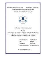 GIẢI PHÁP HỆ THỐNG THÔNG TIN QUẢN LÝ HỌC VIÊN TẠI TRUNG TÂM TIN HỌC VNPRO