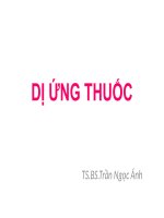 Bài giảng dị ứng thuốc   TS BS trần ngọc ánh 