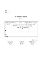 Báo cáo kiểm kê tài sản cố định