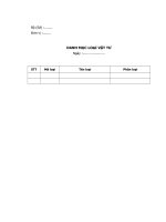 Danh mục loại vật tư