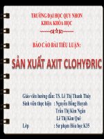 bài tiểu luận sản xuất AXIT CLOHIDRIC