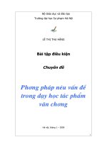 TIỂU LUẬN VỀ DẠY HỌC NÊU VẤN ĐỀ