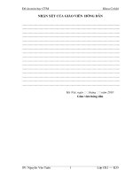 Đồ án môn học chế tạo máy thiết kế trục răng