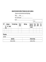 Bảng kê hóa đơn chứng từ hàng hóa, dịch vụ bán ra