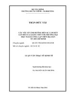 Các yếu tố ảnh hưởng đến sự cam kết gắn bó của giảng viên với trường đại học ngoài công lập trên địa bàn thành phố hồ chí minh 