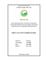 Thực trạng khai thác và sử dụng cây re hương cây re hương (cinnamomum parthenoxylon (jack ) meisn ) t ại ba huyện phú lương, đại từ và huyện định hóa tỉnh thái nguyên 