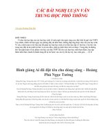 Tuyển tập CÁC bài NGHỊ LUẬN văn học THPT