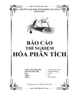 báo cáo thí nghiệm hóa phân tích