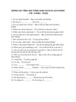 NHỮNG CÂU TIẾNG ANH THÔNG DỤNG KHI ĐI DU LỊCH KHÔNG  THỂ  KHÔNG  THUỘC