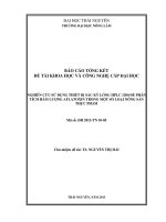 Nghiên cứu sử dụng thiết bị sắc ký lỏng HPLC 1200 để phân tích hàm lượng aflatoxin trong một số loại nông sản thực phẩm