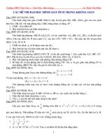 Các đề thi đại học Hình giải tích trong Không gian