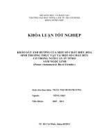 Khảo sát ảnh hưởng của một số chất điều hòa sinh trưởng thực vật và một số chất hữu cơ trong nuôi cấy mô Sâm Ngọc Linh (Panax vietnamensis Ha et Grushv.)