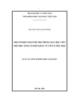 Một số biện pháp hỗ trợ trong dạy học viết cho học sinh có khó khăn về viết ở tiểu học