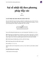 Sai số nhiệt độ theo phương pháp tiếp xúc