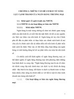 GIẢI PHÁP NÂNG CAO NĂNG LỰC CẠNH TRANH CỦA TECHCOMBANK TRONG ĐIỀU KIỆN HỘI NHẬP