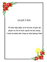 Tổ chức tiếp nhận xử lý tin báo, tố giác tội phạm có yếu tố nước ngoài của lực lượng cảnh sát nhân dân