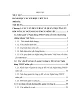 Hoàn thiện và nâng cao hiệu quả quản trị công ty đối với các ngân hàng TMCP niêm yết trên thị trường chứng khoán việt nam 