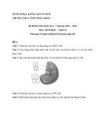 Đề và đáp án kiểm tra học kì 1 môn văn 10 năm 2016 trường THPT đăng khoa 