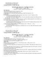 Đề và đáp án kiểm tra học kì 1 môn vật lý 10 năm 2016 trường THPT đại việt 