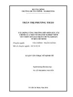 Tác động tăng trưởng đến đòn bẩy tài chính của một số doanh nghiệp niêm yết trên sở giao dịch chứng khoán TP hồ chí minh 