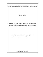 Nghiên cứu ứng dụng công nghệ mạng nơron tế bào vào giải phương trình truyền nhiệt 