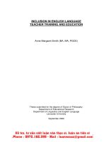 Inclusion in english language teacher training and education