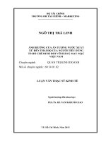 Ảnh hưởng của ấn tượng nước xuất xứ đến thái độ của người tiêu dùng TP  HCM đối với hàng may mặc việt nam 