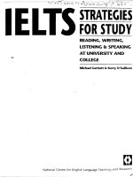 IELTS strategies for study reading  writing, listening and speaking at university and college
