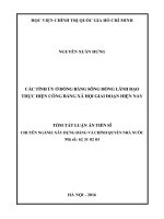 Các tỉnh ủy ở đồng bằng sông hồng lãnh đạo thực hiện công bằng xã hội giai đoạn hiện nay (TT) 