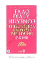 Tả ao địa lý huyền cơ  THIEU VI HOA