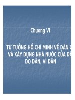 Bài giảng tư tưởng hồ chí minh   chương 6  tư tưởng hồ chí minh về dân chủ và xây dựng nhà nước của dân, do dân, vì dân (18tr)