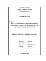 Tình hình mắc bệnh tụ huyết trùng trên lợn nuôi tại một số xã thuộc huyện yên mô, tỉnh ninh bình và biện pháp phòng trị 