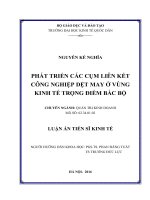 Phát triển các cụm liên kết công nghiệp dệt may ở vùng kinh tế trọng điểm bắc bộ
