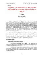 Nghiên cứu sự nhận thức của sinh viên đại học kinh tế đà nẵng về sự tiện ích của sách điện tử