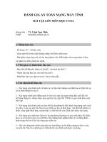 báo cáo môn học mạng máy tính CNSA