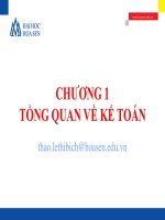 Bài giảng nguyên lý kế toán   chương 1  tổng quan về kế toán (đh hoa sen)