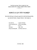 Rác thải sinh hoạt và công tác quản lý rác thải sinh hoạt tại khu vực thị trấn tân kỳ   huyện tân kỳ   tỉnh nghệ an