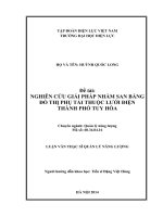 NGHIÊN CỨU GIẢI PHÁP NHẰM SAN BẰNG ĐỒ THỊ PHỤ TẢI THUỘC LƯỚI ĐIỆN THÀNH PHỐ TUY HÒA