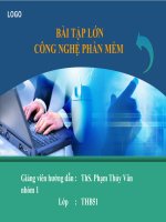 Bài tập lớn công nghệ phần mềm