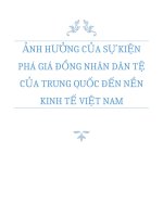 Tác động tiêu cực của việc phá giá CNY đến nền kinh tế Việt Nam