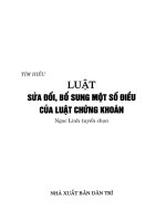 Ebook tìm hiểu luật sửa đổi, bổ sung một số điều của luật chứng khoán  phần 1