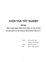 Một số giải pháp nhằm hoàn thiện cơ cấu tổ chức bộ máy quản trị của công ty kinh doanh nhà số 3