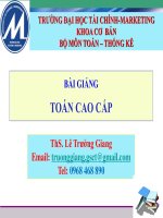 Dai so chuong 0 toán cao cấp