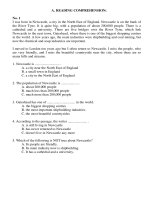 Ngân hàng câu hỏi môn tiếng anh