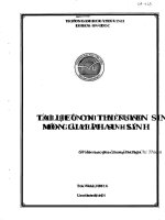 TÀI LIỆU ÔN THI TUYỂN SINH CAO ĐẲNG, ĐẠI HỌC MÔN GIẢI PHẪU SINH LÝ
