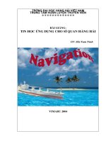 TIN HỌC ỨNG DỤNG TRONG HÀNG HẢI