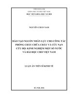 Đào tạo nguồn lực cho công tác phòng cháy chữa cháy và cứu nạn cứu hộ -Kinh nghiệm một số nước và bài học cho Việt Nam
