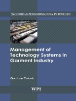 Hệ thống công nghệ quản lý trong ngành may-  management of technology systems in the garment industry
