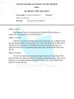 đề thi Lý thuyết tài chính tiền tệ DE3